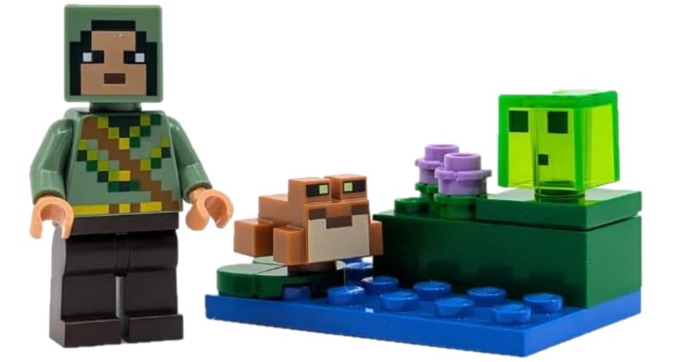 LEGO Minecraft Arbalest Knight Minifigure with Frog and Slime - Ages 6