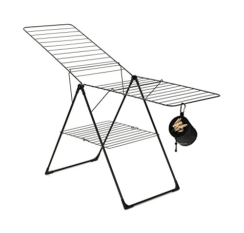 Brabantia - Premium Peg Bag - with Closing Cord - Durable and Weather Resistant - Storage for up to 150 Pegs - Rotary Dryer - Black - 20 x 15 x 15 cm