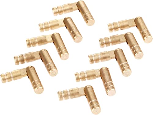 LEVINE Barrel Hinges, Cabinet Butt Hinge,Folding Door Hinges,10Pcs Pure Copper Brass Wine Jewelry Box Hidden Invisible Concealed Barrel Hinge for Furniture Finely Machined Mechanisms