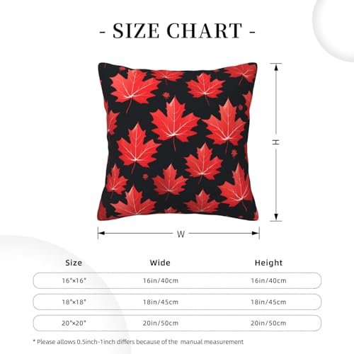 Coussin feuille d'érable en velours pour déco canapé et chambre