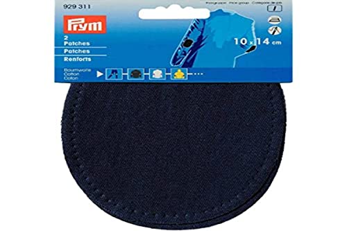 Prym 14 x 10 cm 2-Piece Patches for Ironing/Sewing-On, Navy Blue by Prym