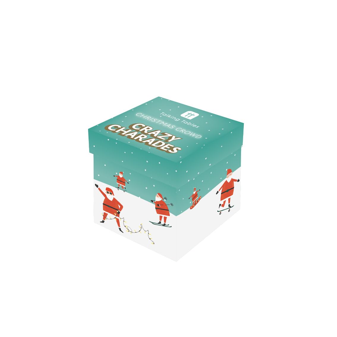 Talking Tables Crazy Charades Game, 60 Cards, Dinner Party, Fun Travel Pocket Games for Kids Adults, Card Games