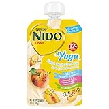 Nestle Nido Baby Food Pouches, Toddler, Yogurt, Peach Puree and Milk, 3.5 Oz (Pack of 12)