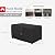 Porch Shield Patio Fire Pit Cover - Waterproof 600D Outdoor Rectangular Fire Table Cover Deck Box Protector - 48 x 24 inch, Black
