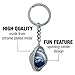 GRAPHICS & MORE Broward College Primary Logo Keychain Spinning Round Chrome Plated Metal