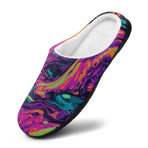 House Living Room Slippers - Memory Foam Slippers Rubber Sole Slippers2