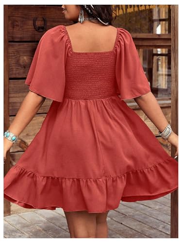 Image of Verdusa Women's Plus Size Western Boho Floral Dress Cowgirl Country Concert Vacation Outfits Flowy Summer Dresses