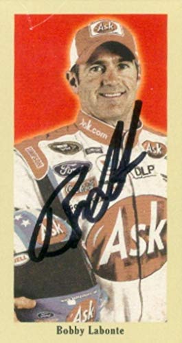 Topps Bobby Labonte Autographed Trading Card (Auto Racing, Nascar, Sc) 2009 Press Pass Mini Pocket Portraits #Pp14 - Autographed Nascar Cards
