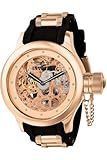 Invicta Men's 1244 Russian Diver Quinotaur Mechanical Rose Gold Tone Skeleton Dial Watch