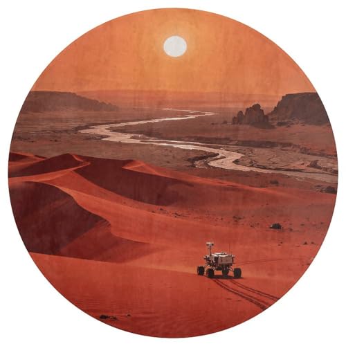 Tapete Redondo Coral Velvet 3' Antideslizante TPR Rojo miniatura 6