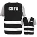 Produktbild Bedruckte Warnwesten mit ISO-Leuchtstreifen * Standard- oder Reflex-Druck * Thema Sicherheit & Team, Warnweste Begriffe Security:Crew (Reflektierend), Farbe + Größe:Schwarz (3XL/4XL)