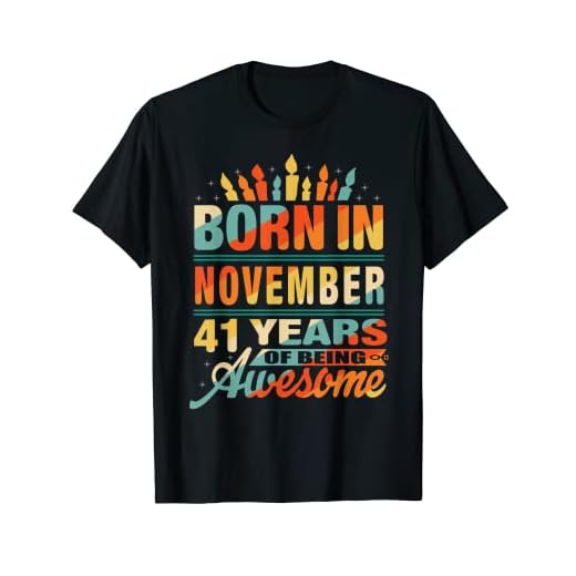Noviembre 1980 41 años de edad 41 cumpleaños regalo vela gráfica Camiseta