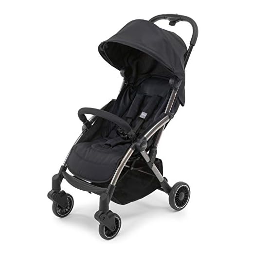 Chicco Silla Paseo Bebé Cheerio, Cochecito 0 Meses a 15 kg Ligero, Compacto, Plegable, Reclinable con Posición para Dormir, Cierre Automático en 1 Movimiento, Capota para Lluvia, Color Negro