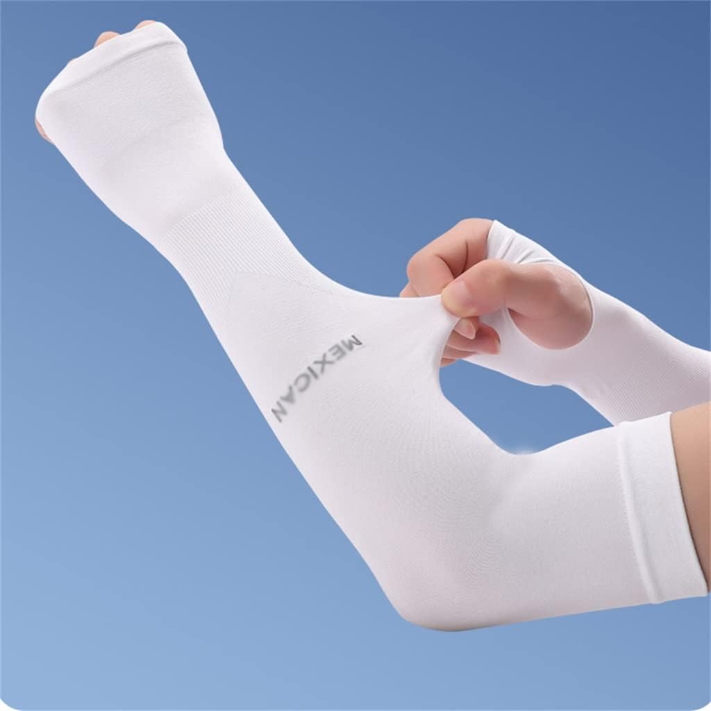 HBJWOV 2 Pairs of Men's and Women's Ice Silk Sleeves Arm Guard Sleeves Arm Sleeves Ice Cool Sleeves(C)