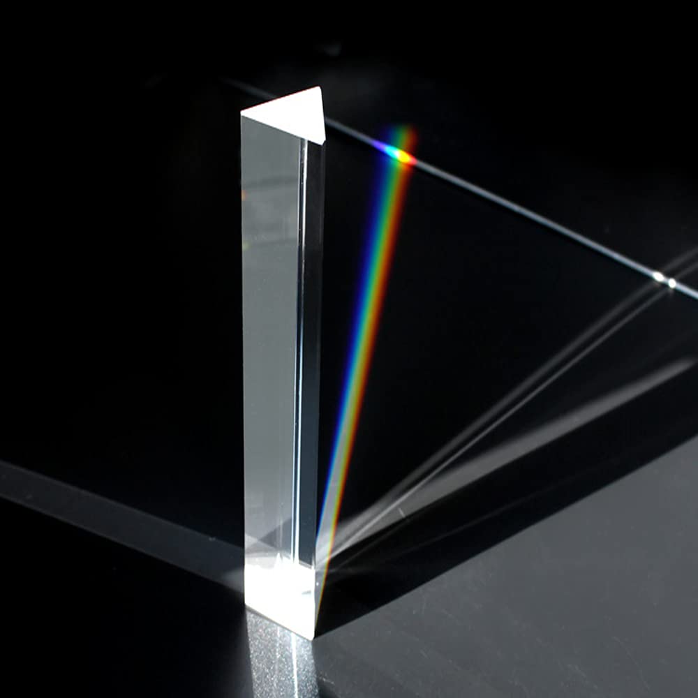 2 PCS -Prisma Triangolare in Cristallo K9 Prisma Fotografia, Vetro Ottico in Cristallo con Confezione Regalo - Prisma Ottico per Spettro Luminoso - Prisma Luce Arcobaleno