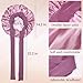 HFZRZFH Double Layer Satin Bonnet for Sleeping Women, Reversible Silk Hair Bonnet with Adjustable Elastic Tie Band, Large Sleep Cap for Curly Hair, Braids, All-Night Hair Protection - Lilac/Pink