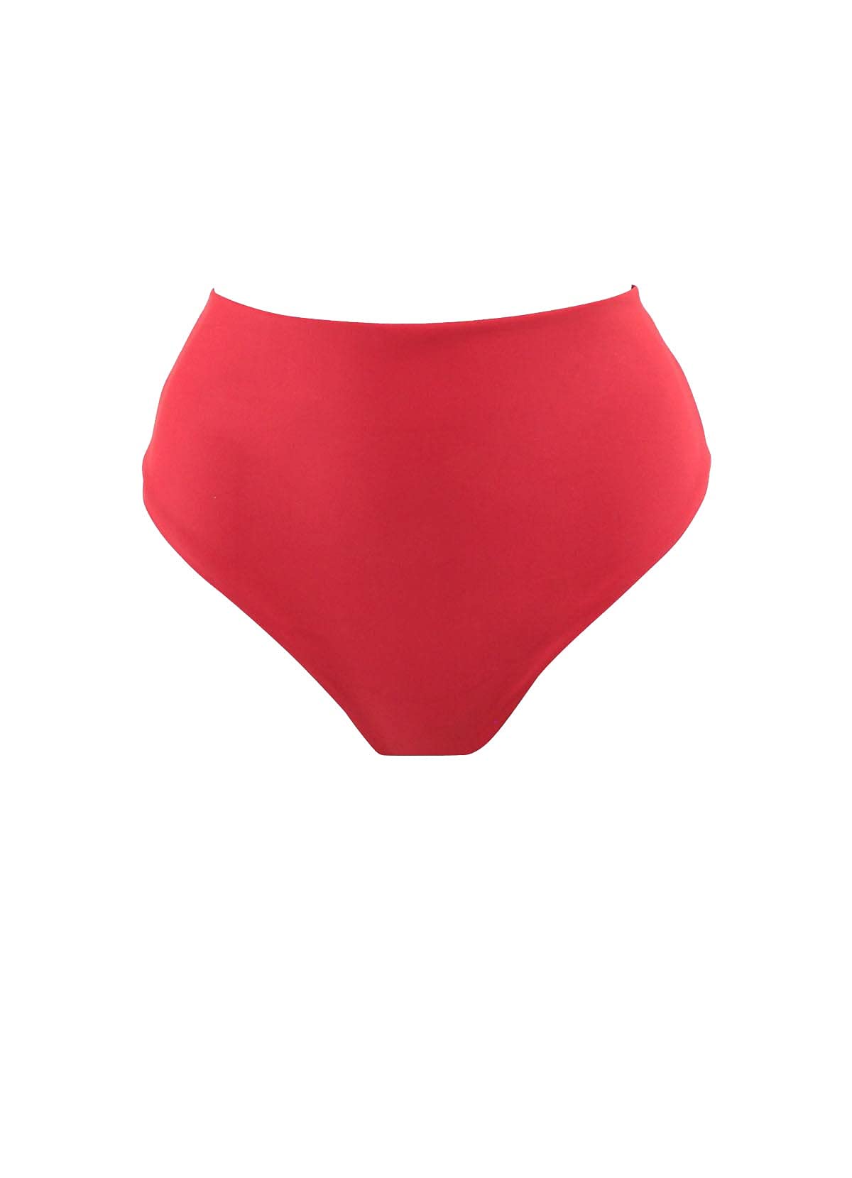 Janine Robin Bas de Maillot de Bain Culotte Haute Couvrante Darling Rouge