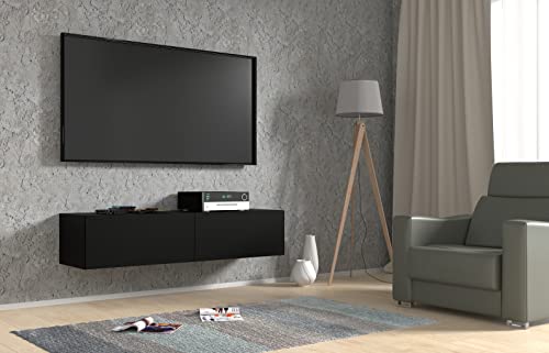 BIM Furniture Meuble TV Bingo - Noir Mat - L 140 Cm – Image 6