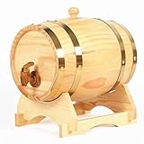 LeYin 3 liter pine barrel,suitable for bulk your own whisky,beer,wine,rum,tequila,blend more flavor,wood color