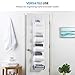 ZOBER Purse Organizer For Closet - Over The Door Purse Organizer W/ 6 Pockets for Easy Purse Storage - Durable Metal Hooks - Purse Rack W/Clear Pockets - White (1 Pack)