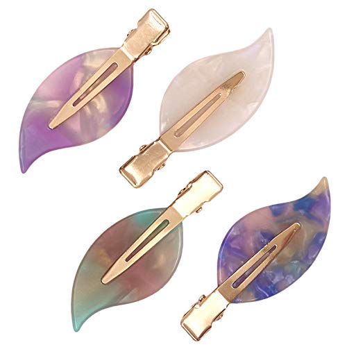 Set 4 Pinzas Planas con Resina para Cabello Mujer miniatura 1