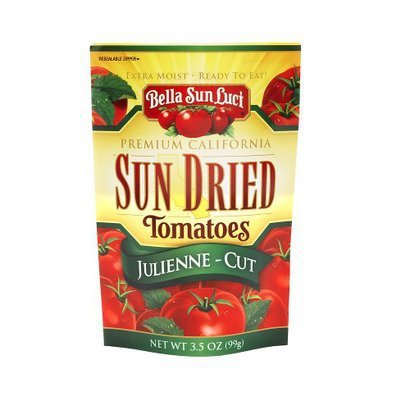 Bella Sun Luci, Sun Dried Tomatoes, Julienne Cut, 3.5oz Pouch (Pack of 3)
