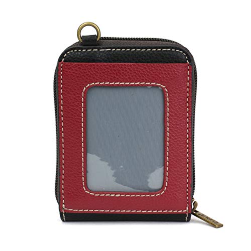 Image of CHALA RFID Cute-C Credit Card Holder Wallet Wristlet - Women Faux Leather Cute-C with Strap