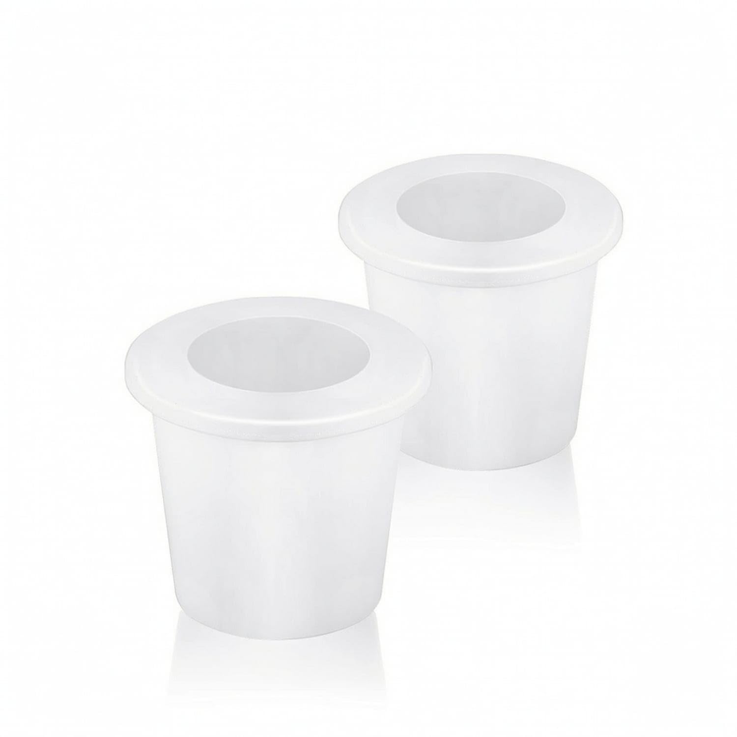 2 Pieces Silicone Cone Insert with Flange Tapered Patio Umbrella Cone Wedge Plug Easy to Install Table Umbrella Hole Insert Flexible for Outdoor Dining, White 2-Pack-image-45