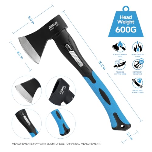 DESHIL 15 inch Chopping Hatchet Axe for Camping Splitting & Kindling - Image 2