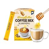 [Nokchawon] Honey Butter Coffee Mix – Sweet and Creamy Korean Instant Coffee Sticks, 20 Sticks, 240g (8.47oz)