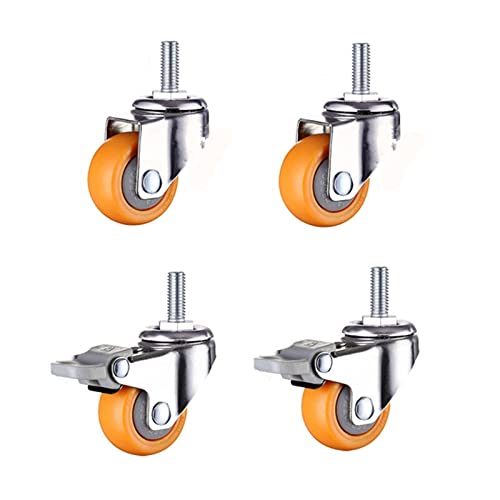 Roulette caoutchouc 1.5" pivotante charge lourde 60kg pour meuble d'atelier