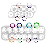 2 Pcs Ring Silicone Molds for Resin, JiaLe Ring Jewelry Casting Silicone Moulds for Making DIY Rings, Earrings, Pendants and Crafts