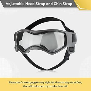 Dog Goggles Dog Sunglasses for Small Breed UV Protection Windproof with Adjustable Head Straps Chin Straps for Ride Car/Hiking Travel/On Beach-Black Dog Goggles Dog Sunglasses for Small Breed UV Protection Windproof with Adjustable Head Straps Chin Straps for Ride Car/Hiking Travel/On Beach-Black