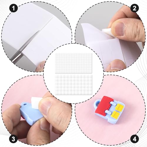 Ancirs AN7766C1 6 Sheets Foam Squares, 990Pcs Double-Sided Self Adhesive Dots, Precut Squares Strips, Foam Tape Sticky Dots thumb #3