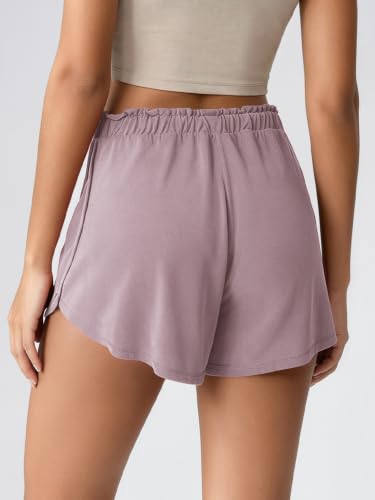 Image of ODODOS Modal Soft Lounge Shorts for Women Drawstring High Waist Casual Sleepwear Lightweight Cozy Pajama Bottom