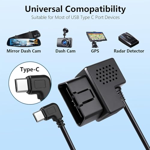Cable OBD para Coche con Conexión Directa de 12V/24V a 5V para Alimentación Continua 4