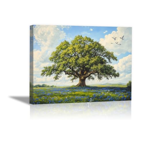 Arbre de vie impression sur toile pour salon de style nature verdoyante