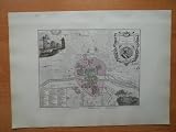 Carte ancienne de 1891 Paris tel qu'il était à l'avènement de Philippe Auguste en 1180