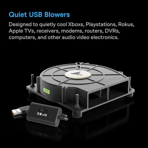 Image of AC Infinity MULTIFAN S2, Quiet 120mm USB Blower Fan | With Speed Control, UL-Certified, for Receiver, DVR, Xbox, Modem, AV Cabinet Cooling