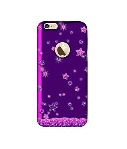 Image of Amazon Brand - Solimo Designer Sparkling Stars 3D Printed Hard Back Case Mobile Cover for Apple iPhone 6 / 6S (Logo Cut)