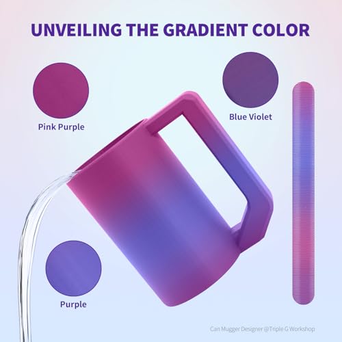 Image of OVERTURE Rainbow PLA Filament 1.75mm, Neatly Wound 3D Printer Filament 1kg Spool (2.2lbs), Dimensional Accuracy + /- 0.02 mm, Fit Most FDM 3D Printers (Aurora Berry)