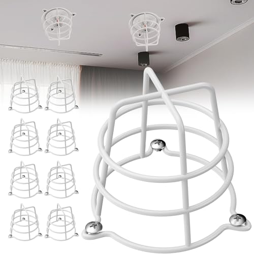 Image of 8 Pcs White Fire Sprinkler Head Guard Cover,Durable Fire Spirnkler Head Guard for Both 1 /2 inch & 3 /4 inch Fire Head,Guard for Fire Head for Protecting Flush Mount /Side Wall /Pendent Head Semi