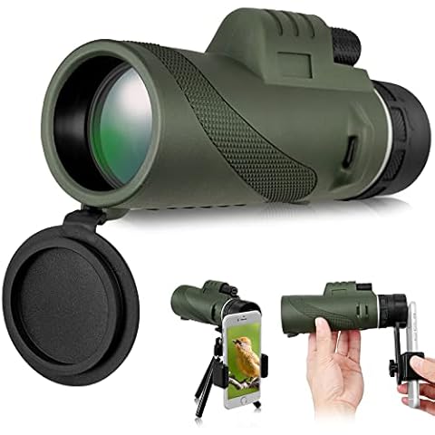 Anbte Monokular Teleskop 12X50 HD Fernrohr Monocular Telescope BAK4 Prisma Cover