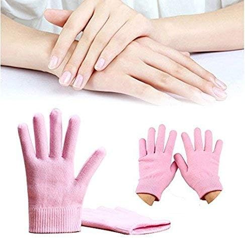 DESDO Moisturizing Spa Gloves Soft Cotton with Thermoplastic Gel Repair Heal Eczema Cracked Dry Skin, Lining Infused with Essential Oils and Vitamins