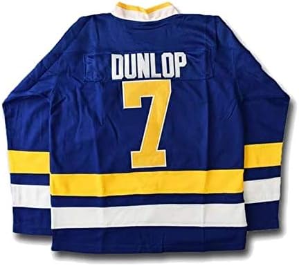 Reggie Dunlop #7 Slap Shot Ice Hockey Jersey for Men Kids H2 Blue
