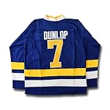 Reggie Dunlop #7 Slap Shot Ice Hockey Jersey for Men Kids H2 Blue