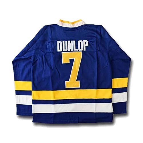 Reggie Dunlop #7 Slap Shot Ice Hockey Jersey For Men Kids H2 Blue #TOP3