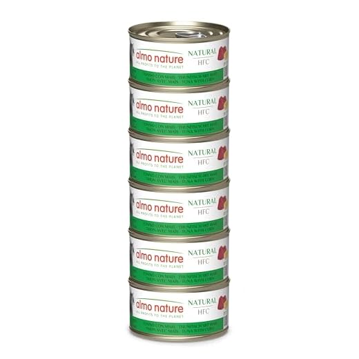 almo nature Megapack Katzenfutter nass - Thunfisch Mit Mais 6er Pack (6x70g)