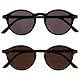 OPULIZE REY Lese-Sonnenbrille - 2er-Pack - Runder Retro-Rahmen - Mattschwarz & Braunes Schildpatt - Herren Damen - Federscharniere - SS56-12 - +2.00