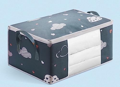 Clothes quilts storage bags (24 * 16 * 12inch, 1pack*Cyan)